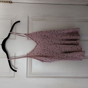 American Eagle Pink Floral Peplum Cami